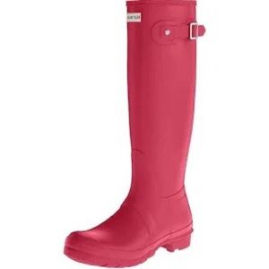 Women's Tall Back Adjustable Rain Boots Hunter 38 hyper pink